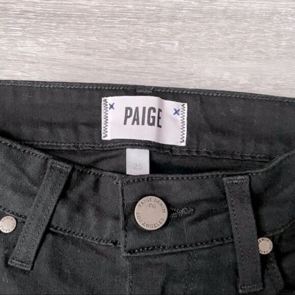 PAIGE Verdugo Black Ultra Skinny Jeans 25 - Picture 4 of 5